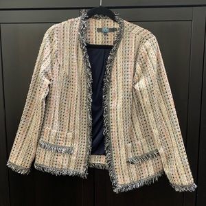 Anthropologie Pink Multi Shimmer Jacket - M